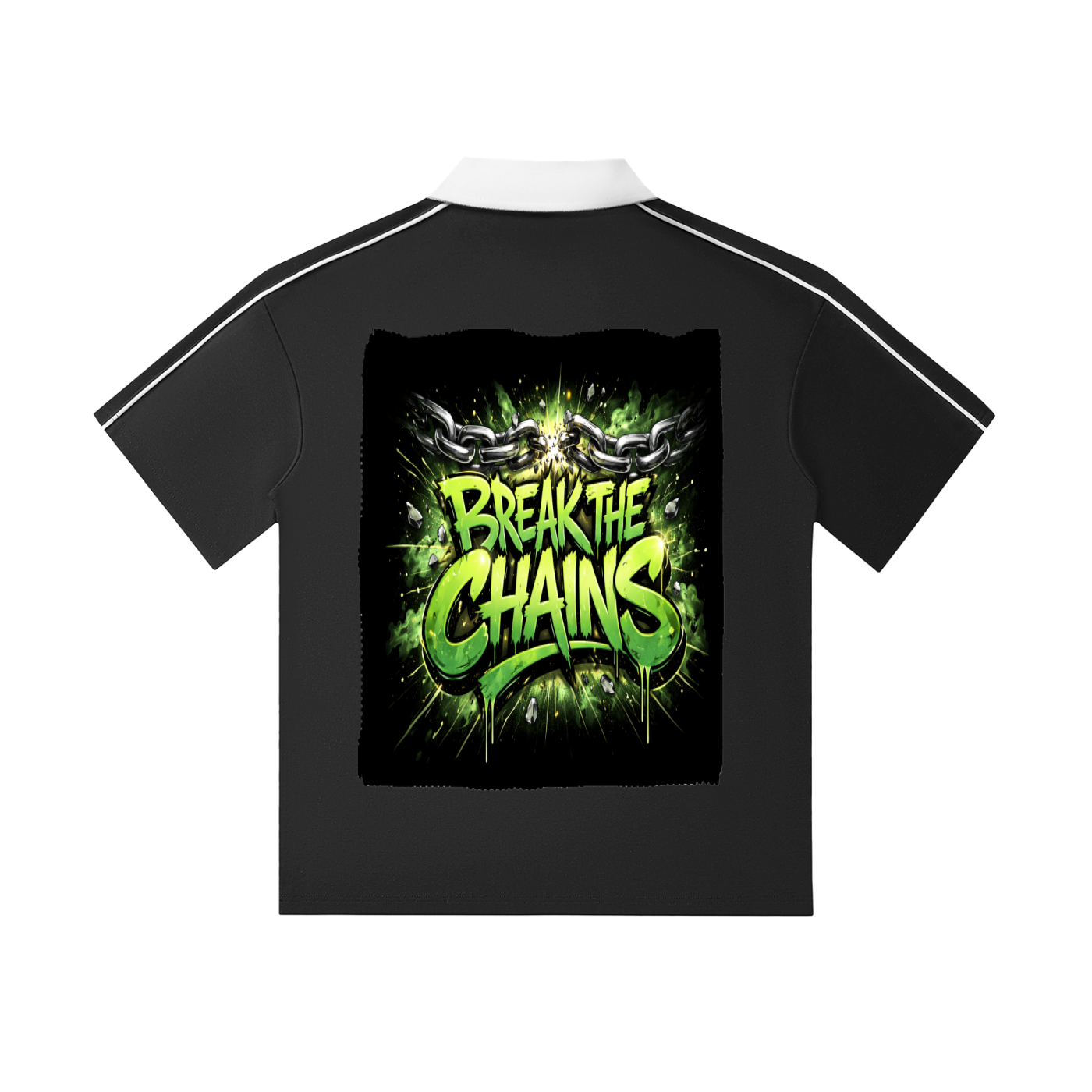 Contrast Collar Short-Sleeve Polo Shirt